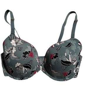 Soma Memorable Pipe Full Coverage Bra Womens 36DD Kimono Floral Atlantic